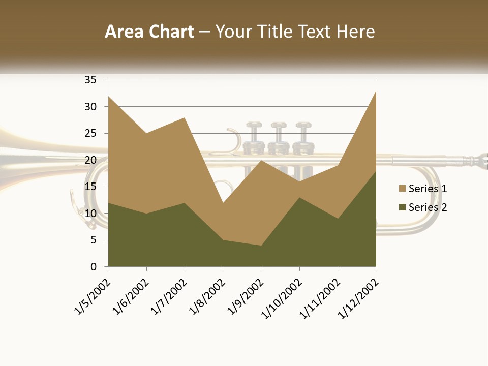 A Brass Trumpet With A White Background PowerPoint Template