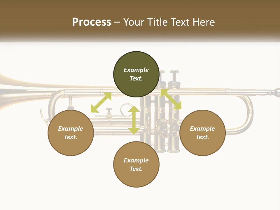 A Brass Trumpet With A White Background PowerPoint Template