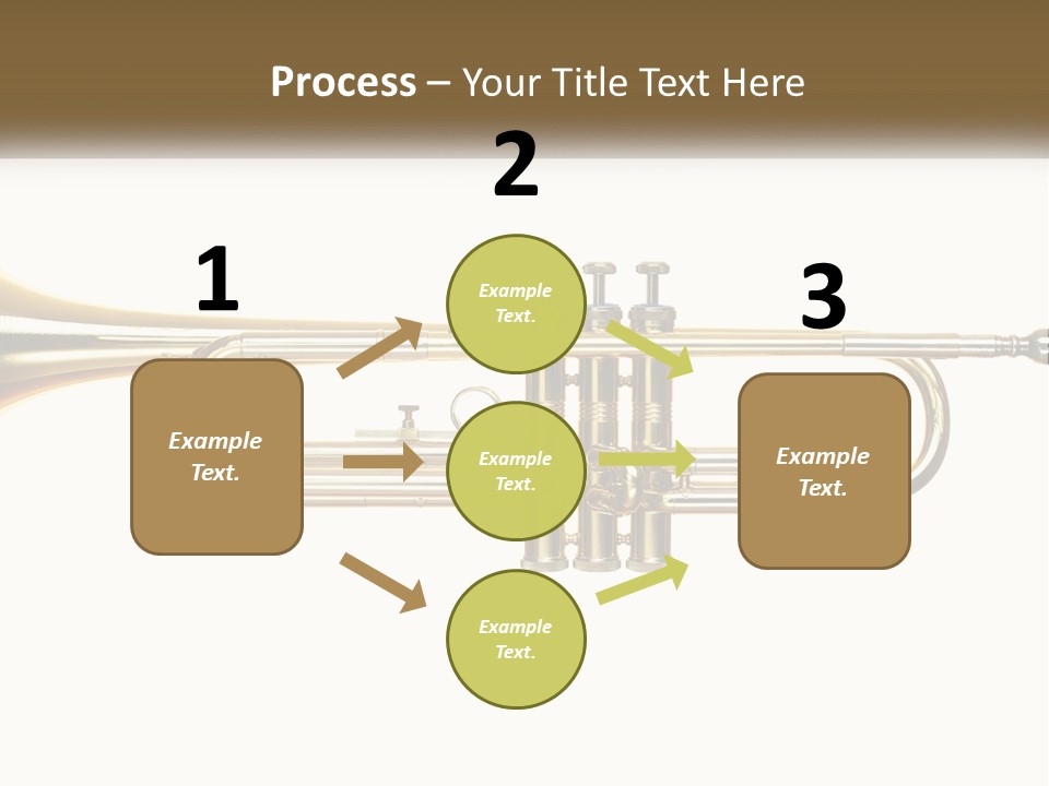 A Brass Trumpet With A White Background PowerPoint Template