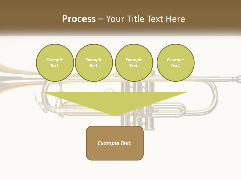 A Brass Trumpet With A White Background PowerPoint Template