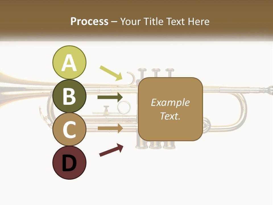A Brass Trumpet With A White Background PowerPoint Template