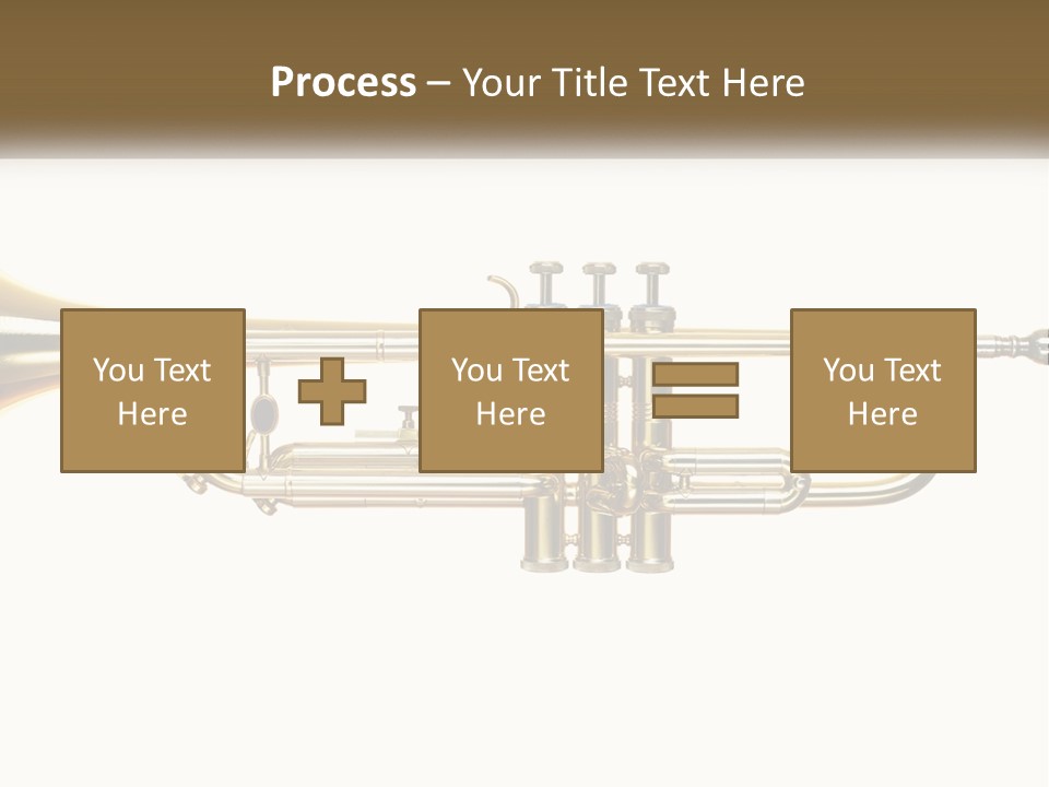 A Brass Trumpet With A White Background PowerPoint Template