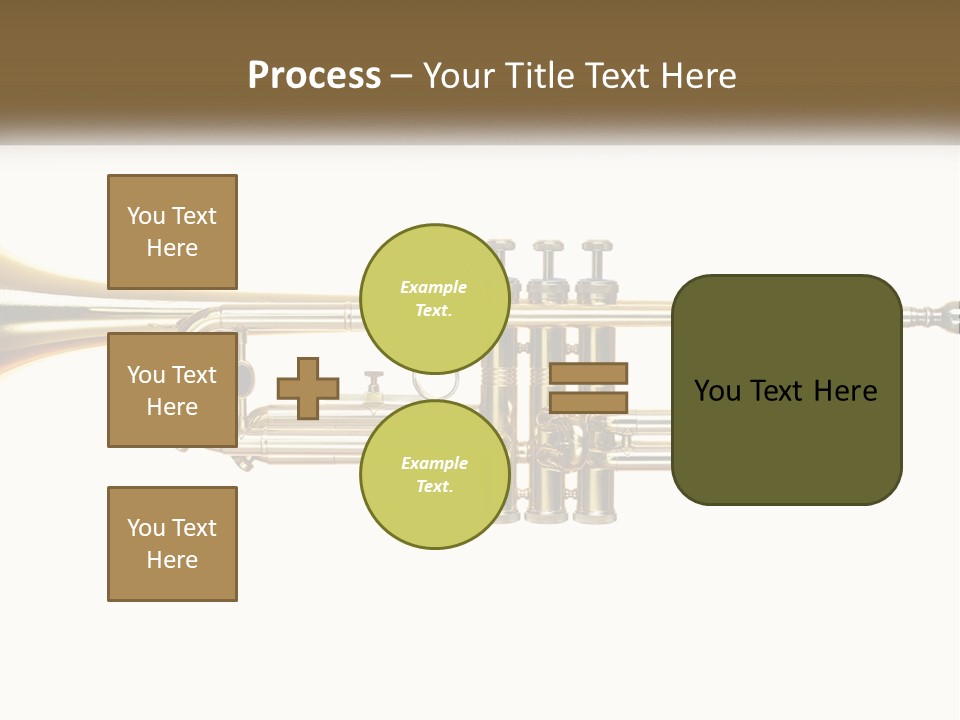 A Brass Trumpet With A White Background PowerPoint Template