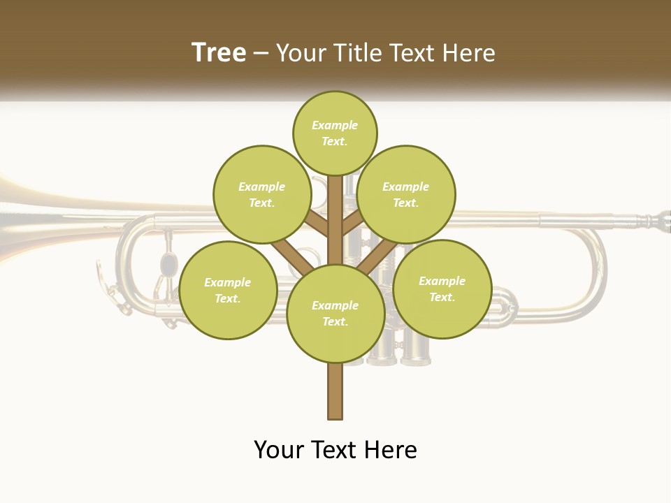 A Brass Trumpet With A White Background PowerPoint Template