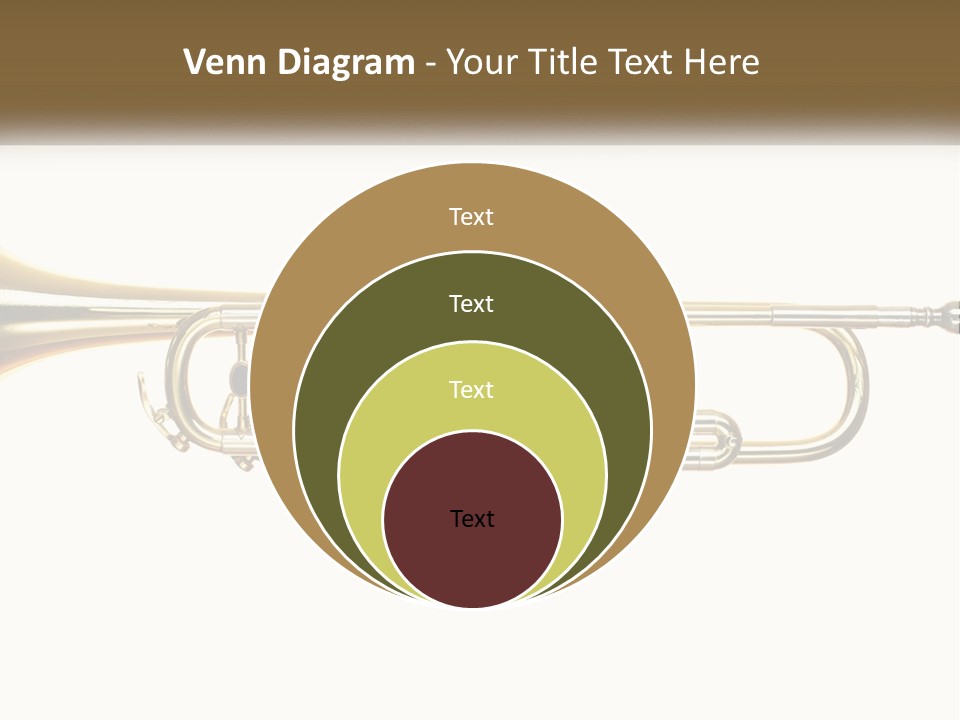 A Brass Trumpet With A White Background PowerPoint Template