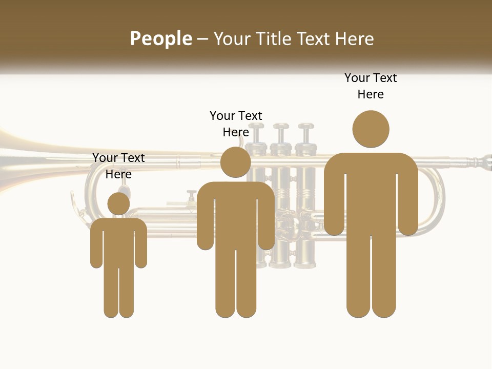 A Brass Trumpet With A White Background PowerPoint Template