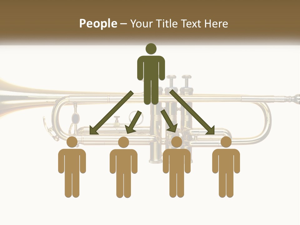 A Brass Trumpet With A White Background PowerPoint Template