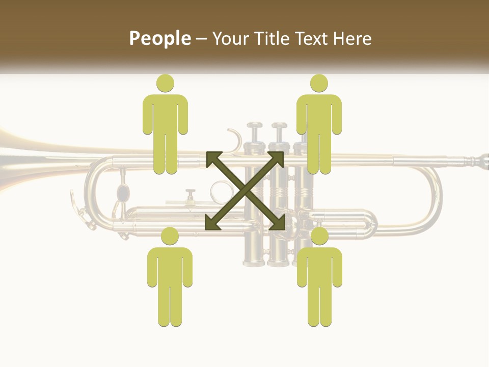 A Brass Trumpet With A White Background PowerPoint Template