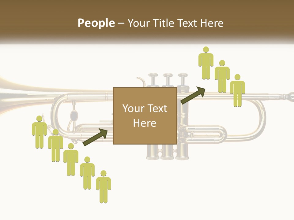 A Brass Trumpet With A White Background PowerPoint Template