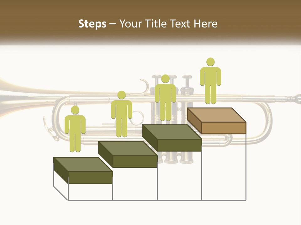A Brass Trumpet With A White Background PowerPoint Template