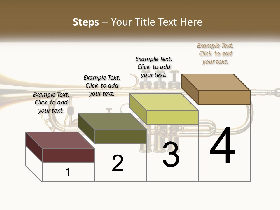 A Brass Trumpet With A White Background PowerPoint Template