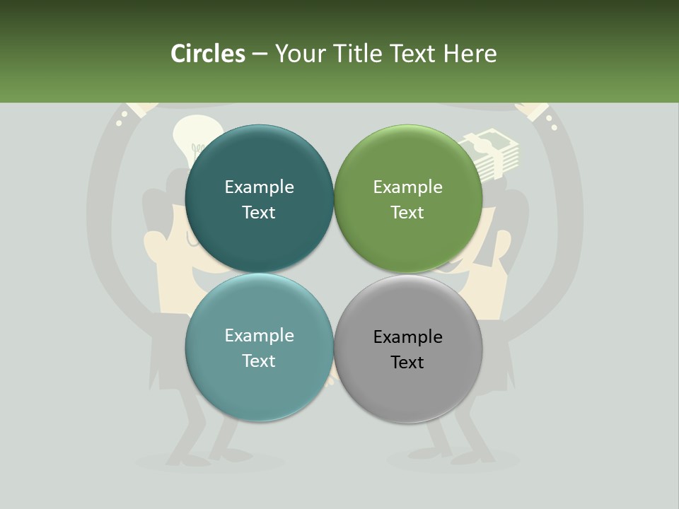 Two Businessmen Shaking Hands With A Light Bulb Above Them PowerPoint Template