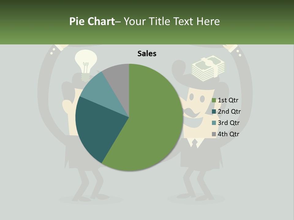 Two Businessmen Shaking Hands With A Light Bulb Above Them PowerPoint Template