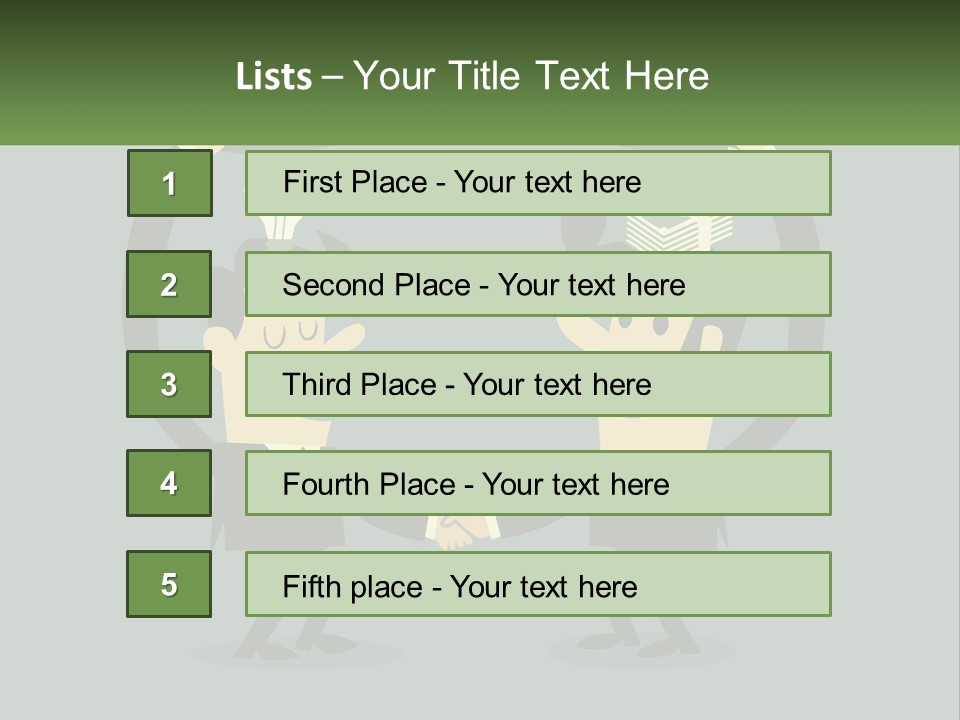 Two Businessmen Shaking Hands With A Light Bulb Above Them PowerPoint Template