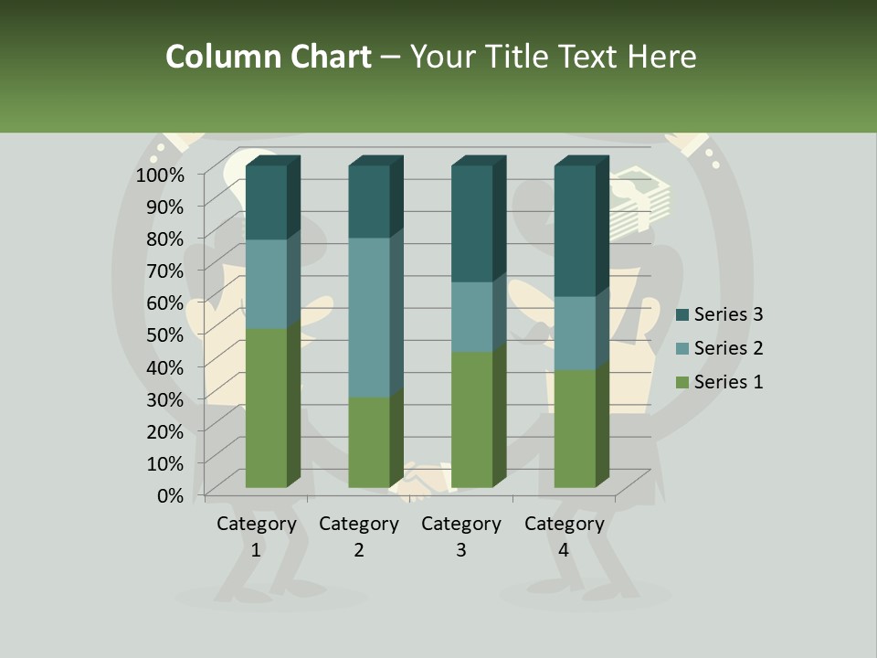 Two Businessmen Shaking Hands With A Light Bulb Above Them PowerPoint Template