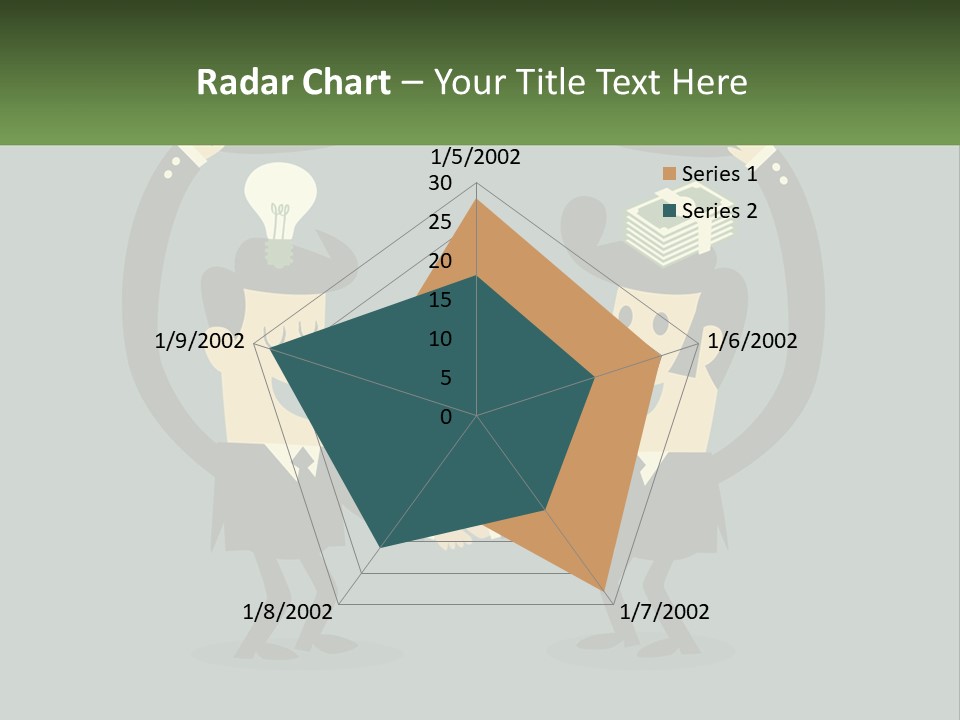 Two Businessmen Shaking Hands With A Light Bulb Above Them PowerPoint Template