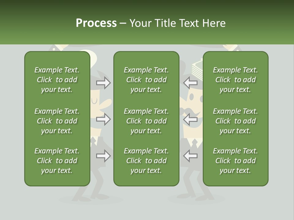 Two Businessmen Shaking Hands With A Light Bulb Above Them PowerPoint Template