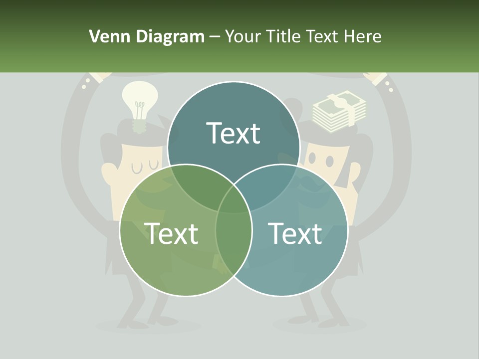 Two Businessmen Shaking Hands With A Light Bulb Above Them PowerPoint Template