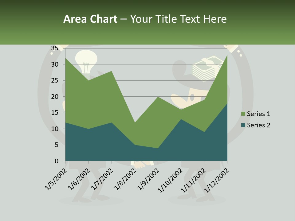 Two Businessmen Shaking Hands With A Light Bulb Above Them PowerPoint Template