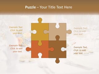 A White Table Topped With A Plate Of Food And Wine Glasses PowerPoint Template