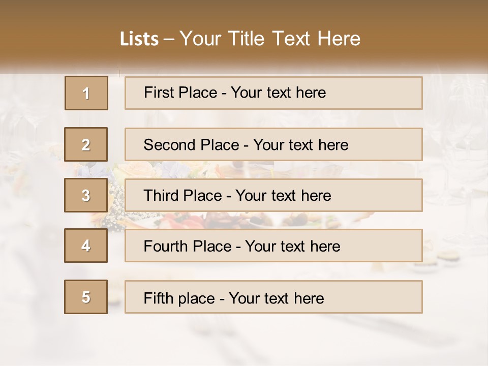 A White Table Topped With A Plate Of Food And Wine Glasses PowerPoint Template