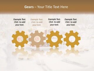A White Table Topped With A Plate Of Food And Wine Glasses PowerPoint Template