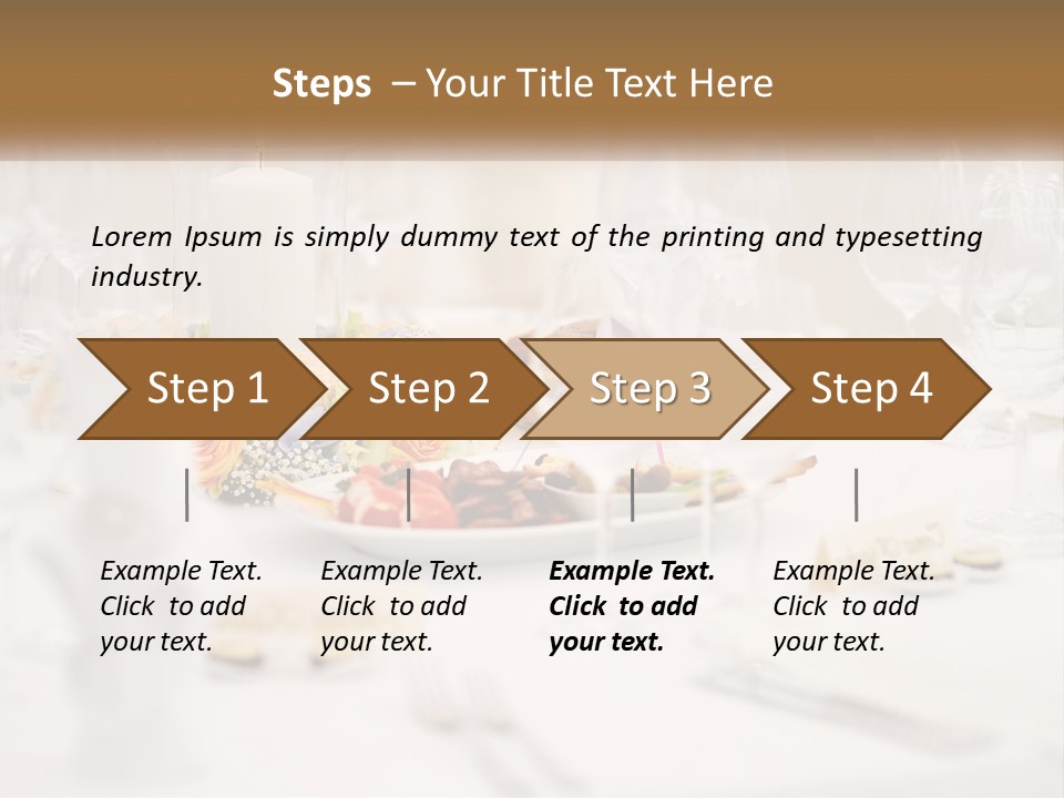 A White Table Topped With A Plate Of Food And Wine Glasses PowerPoint Template