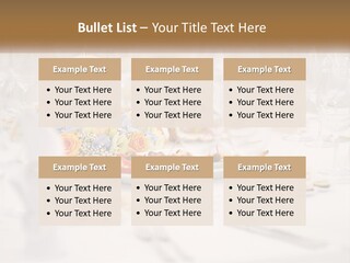 A White Table Topped With A Plate Of Food And Wine Glasses PowerPoint Template