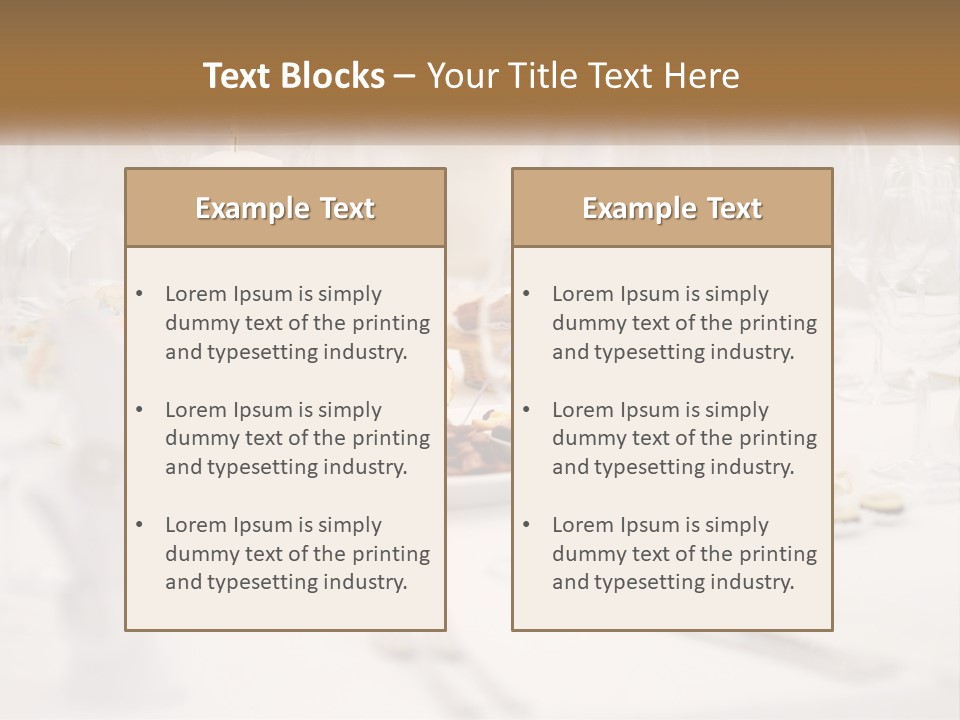 A White Table Topped With A Plate Of Food And Wine Glasses PowerPoint Template