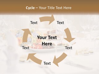 A White Table Topped With A Plate Of Food And Wine Glasses PowerPoint Template