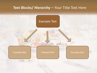 A White Table Topped With A Plate Of Food And Wine Glasses PowerPoint Template
