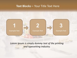 A White Table Topped With A Plate Of Food And Wine Glasses PowerPoint Template