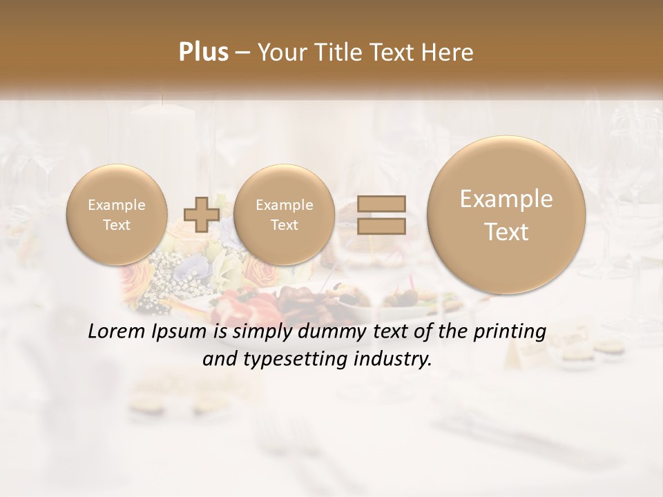 A White Table Topped With A Plate Of Food And Wine Glasses PowerPoint Template