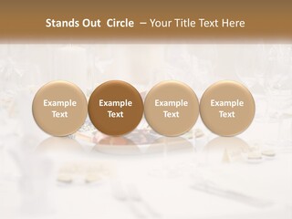 A White Table Topped With A Plate Of Food And Wine Glasses PowerPoint Template