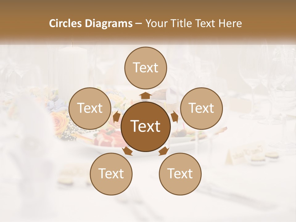 A White Table Topped With A Plate Of Food And Wine Glasses PowerPoint Template