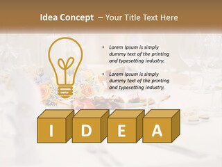 A White Table Topped With A Plate Of Food And Wine Glasses PowerPoint Template