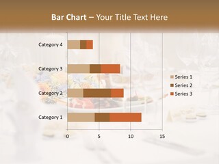 A White Table Topped With A Plate Of Food And Wine Glasses PowerPoint Template