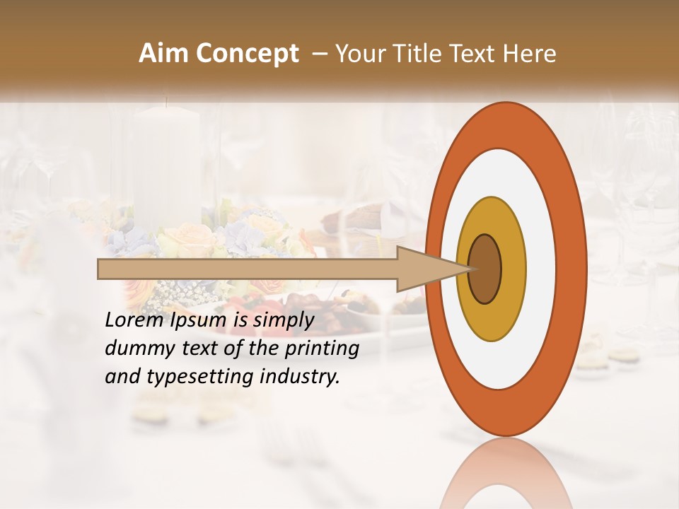 A White Table Topped With A Plate Of Food And Wine Glasses PowerPoint Template