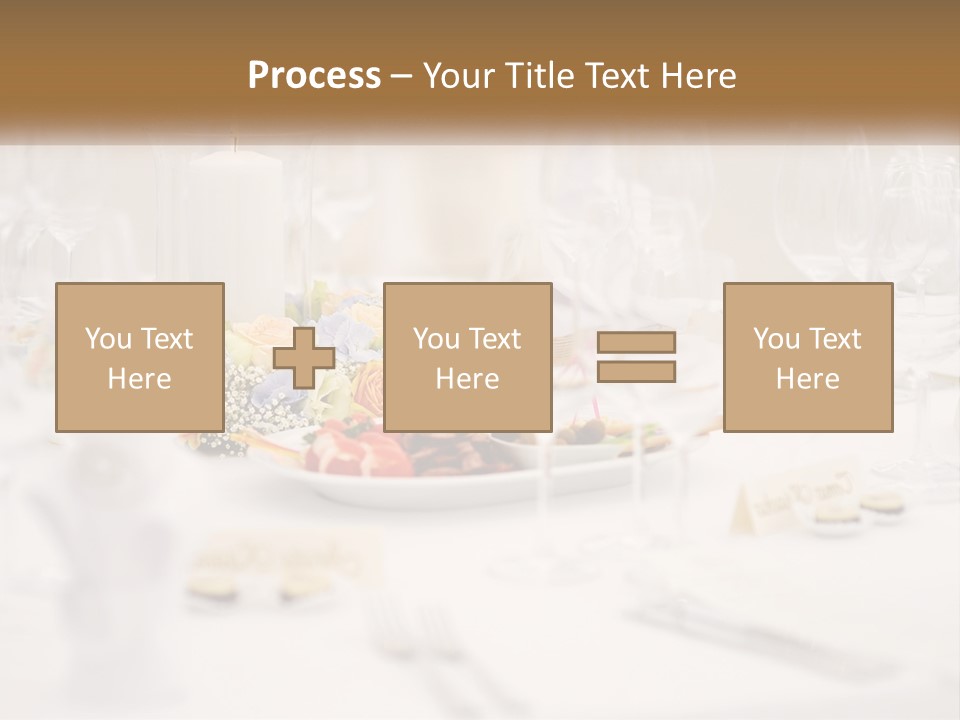 A White Table Topped With A Plate Of Food And Wine Glasses PowerPoint Template