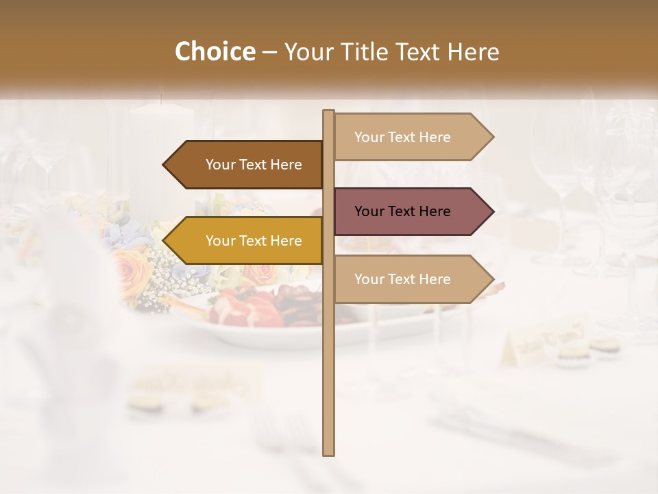 A White Table Topped With A Plate Of Food And Wine Glasses PowerPoint Template