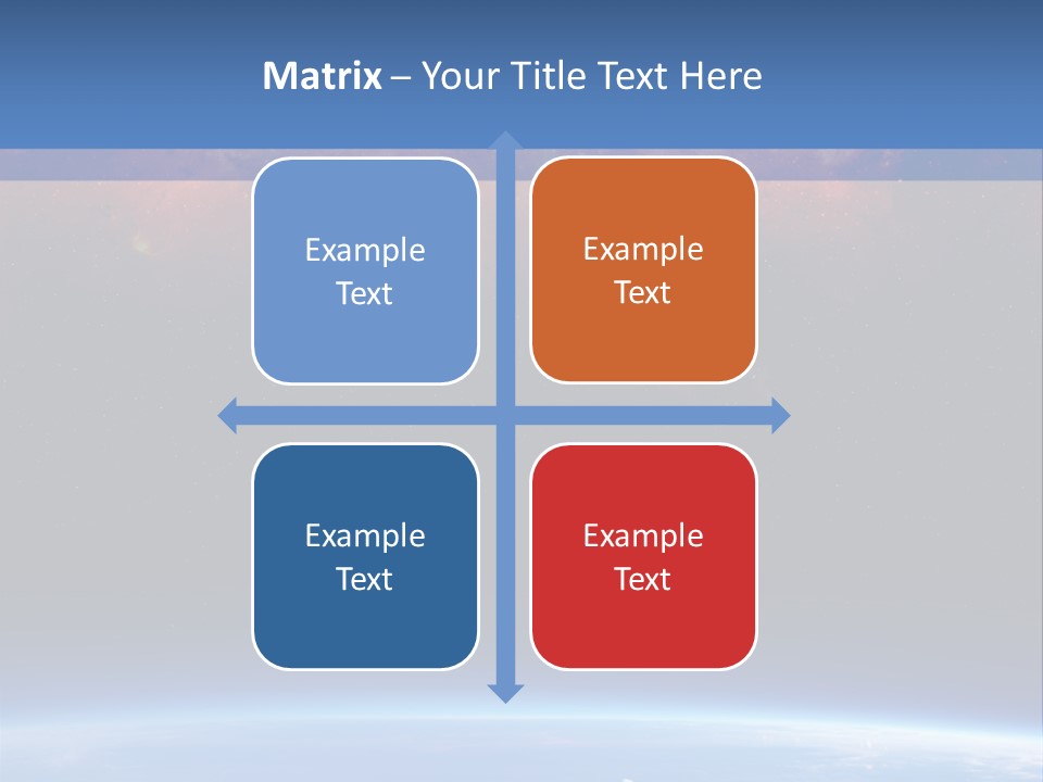 An Image Of A Space Station With Clouds And Stars PowerPoint Template