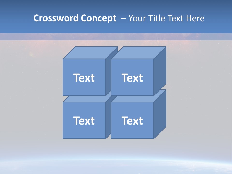An Image Of A Space Station With Clouds And Stars PowerPoint Template