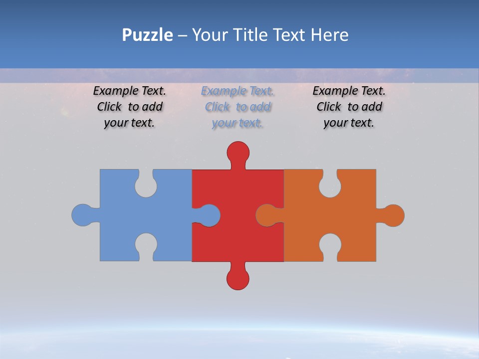 An Image Of A Space Station With Clouds And Stars PowerPoint Template