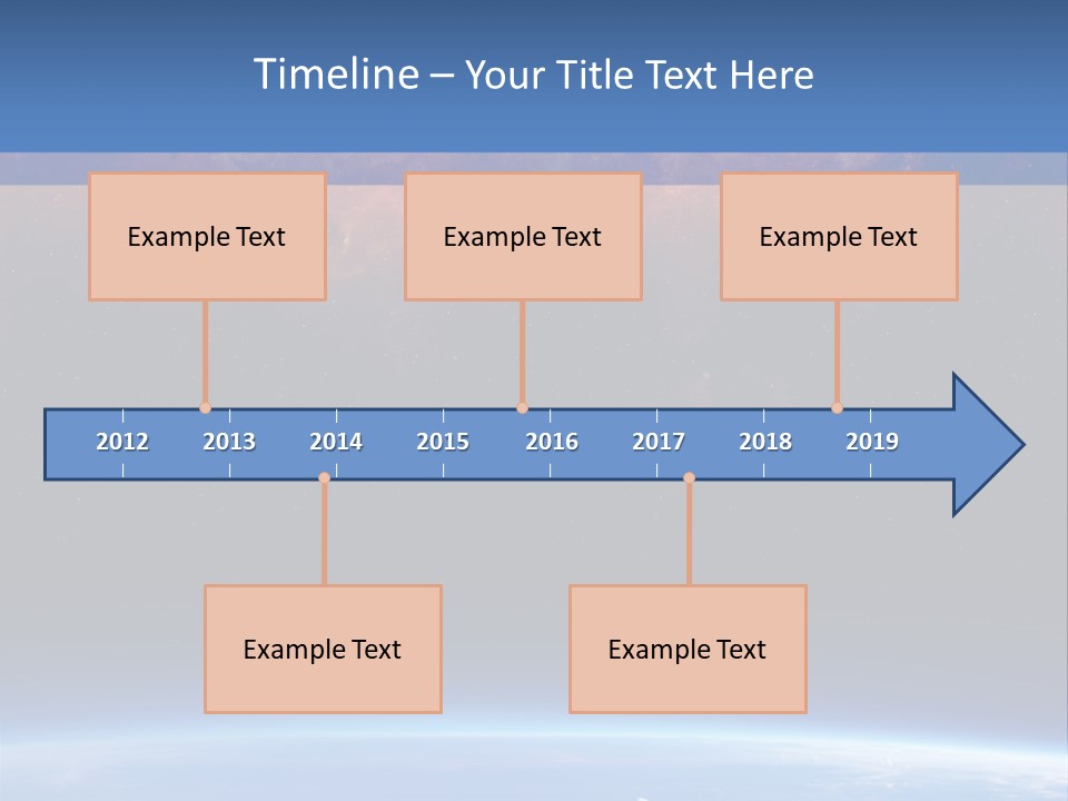 An Image Of A Space Station With Clouds And Stars PowerPoint Template