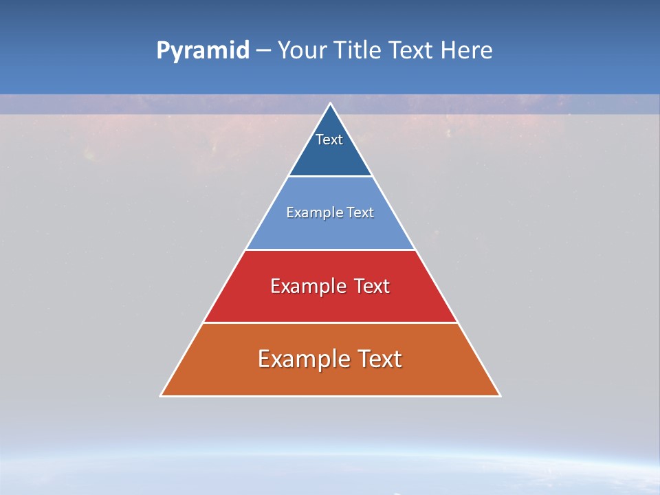 An Image Of A Space Station With Clouds And Stars PowerPoint Template