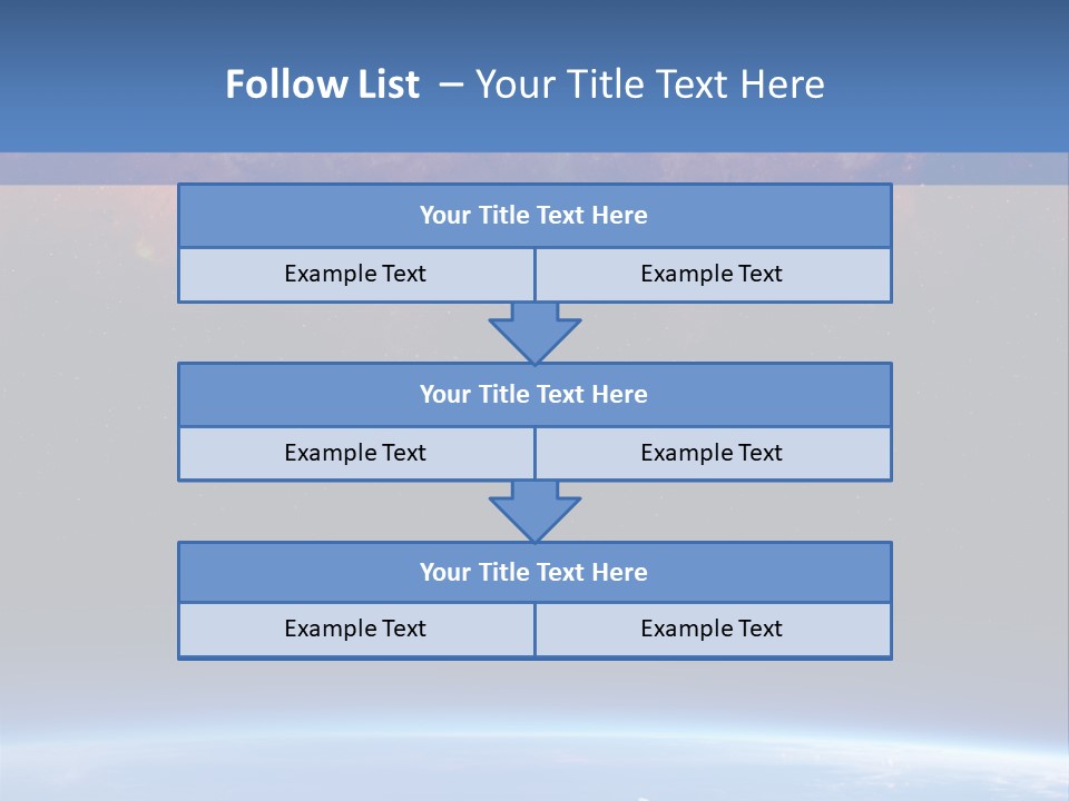 An Image Of A Space Station With Clouds And Stars PowerPoint Template