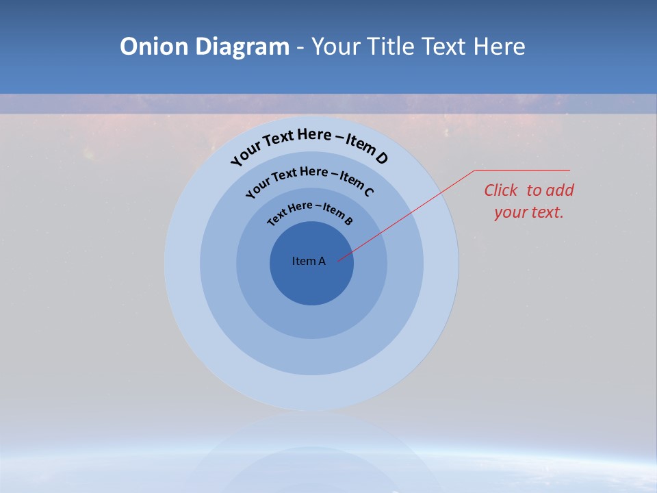 An Image Of A Space Station With Clouds And Stars PowerPoint Template