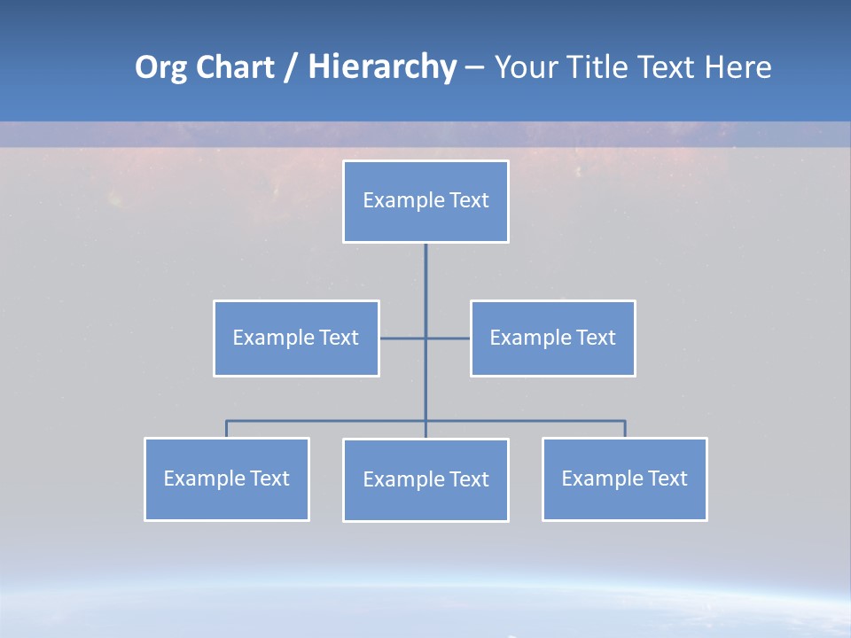 An Image Of A Space Station With Clouds And Stars PowerPoint Template