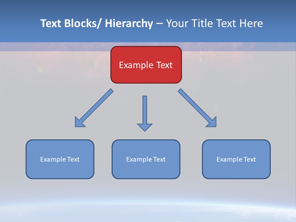 An Image Of A Space Station With Clouds And Stars PowerPoint Template