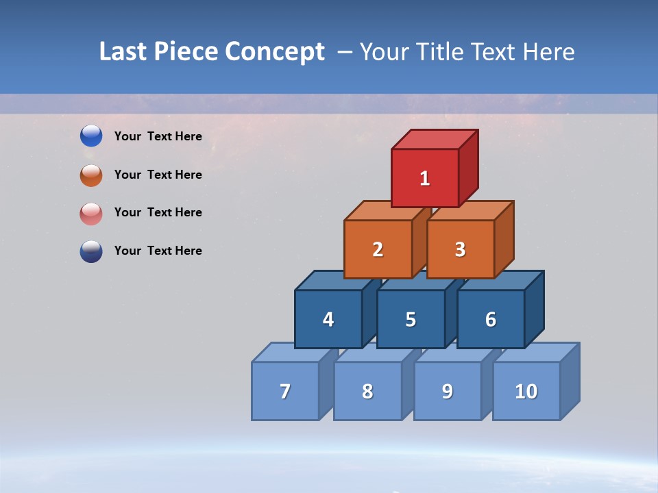 An Image Of A Space Station With Clouds And Stars PowerPoint Template